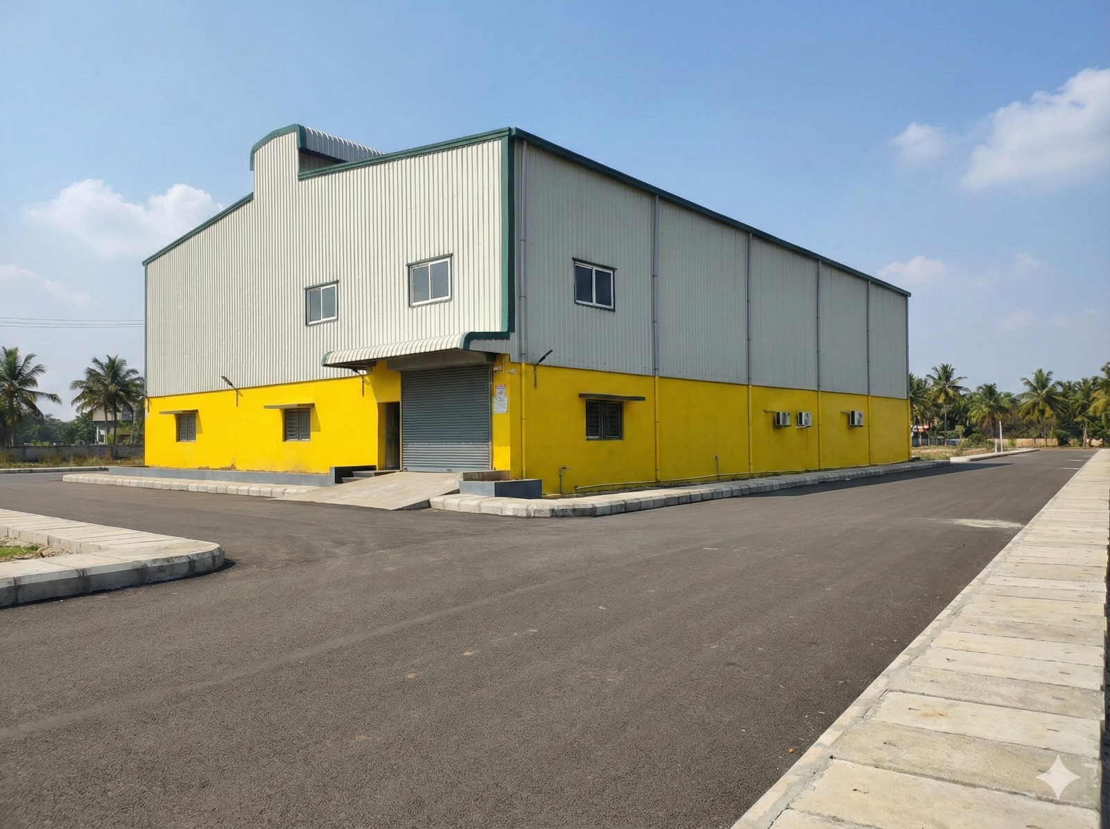 Prefabricated steel industrial building